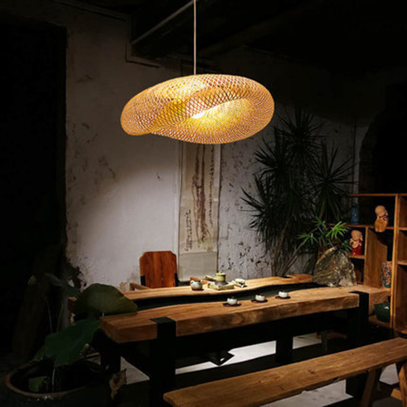 ZK40 Handmade Bamboo Straw Hat – Wicker Pendant Shade Bewertung und Preis