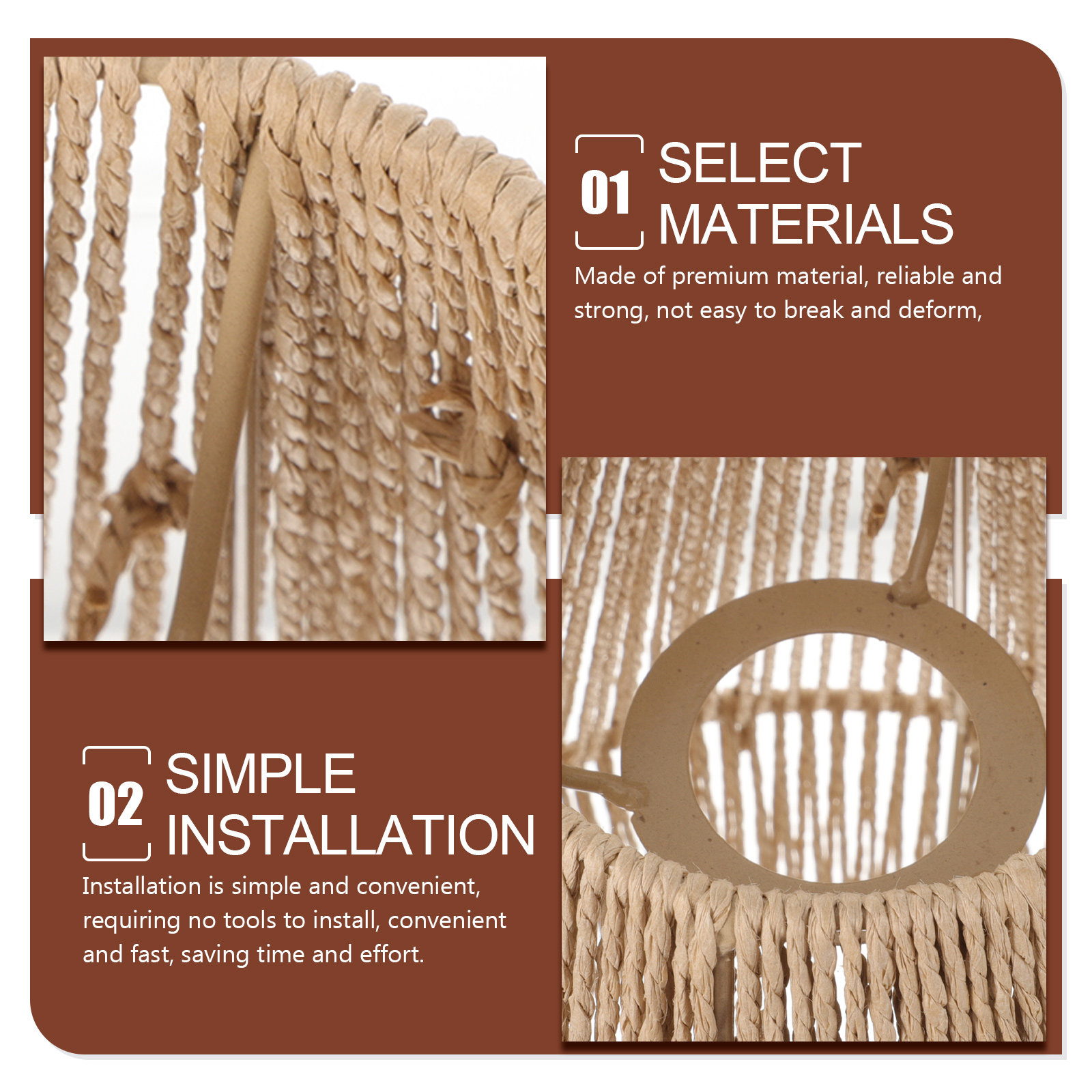 Woven Lamp Shade Retro Rustic  – Wicker Pendant Shade Bewertung und Preis