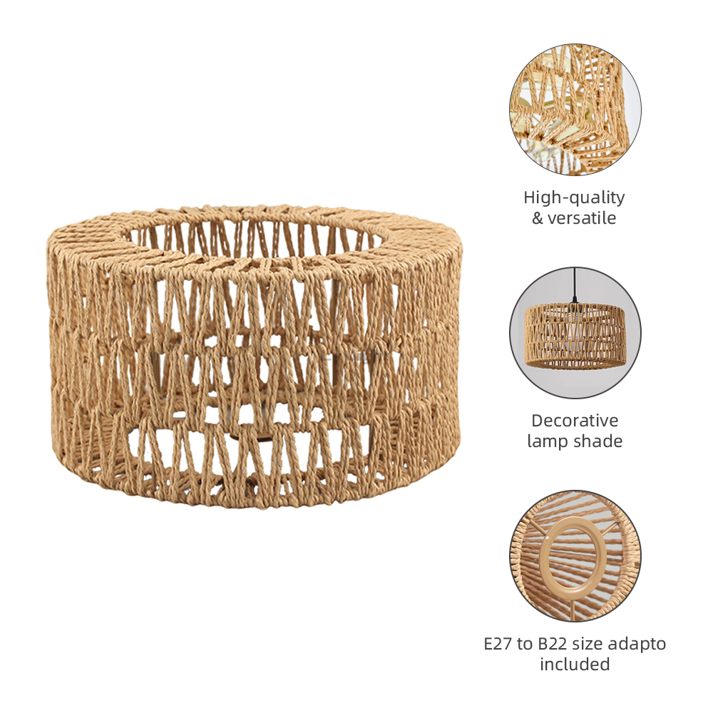 Rattan Lamp Shade E27 Wicker W – Wicker Pendant Shade Bewertung und Preis