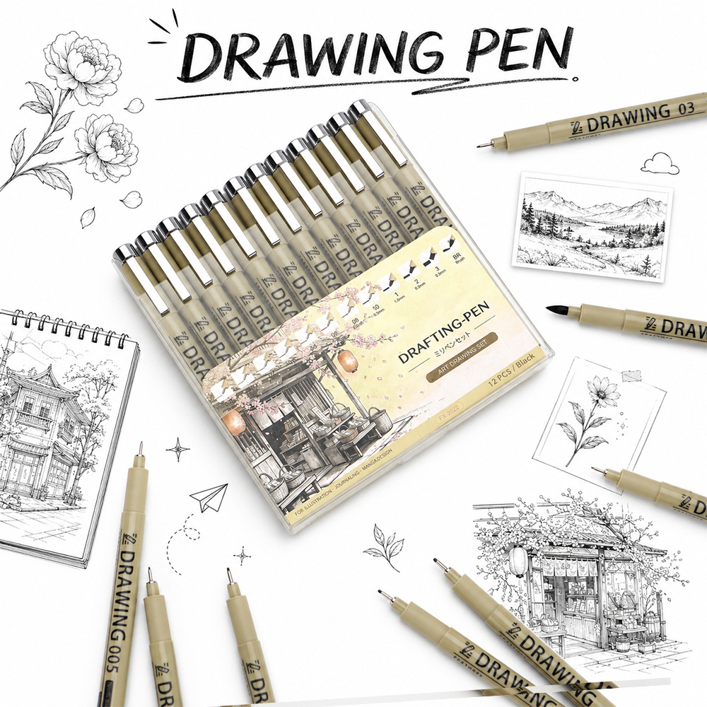 12 Size Fine Line Drawing Pens – Interior Design Sketch Bewertung und Preis