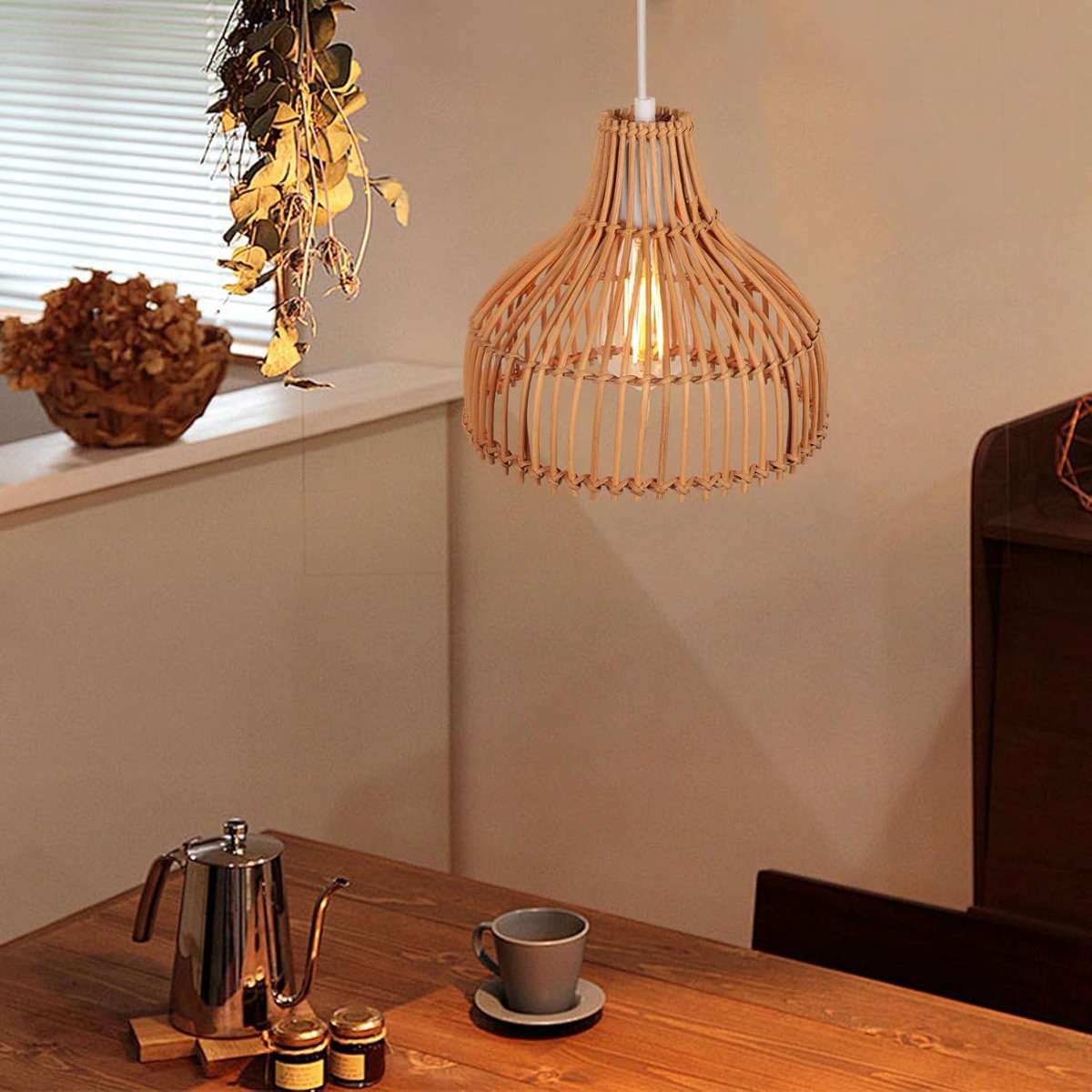 Rattan Woven Pendant Lamp Boho – Wicker Pendant Shade Bewertung und Preis