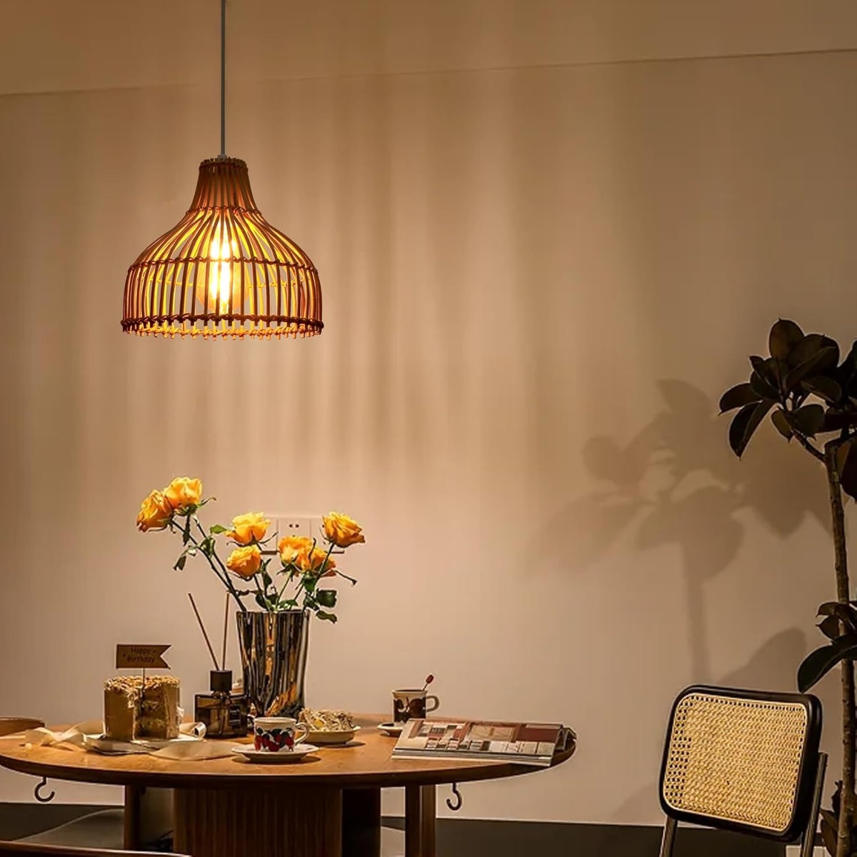 Rattan Woven Pendant Lamp Boho – Wicker Pendant Shade Bewertung und Preis