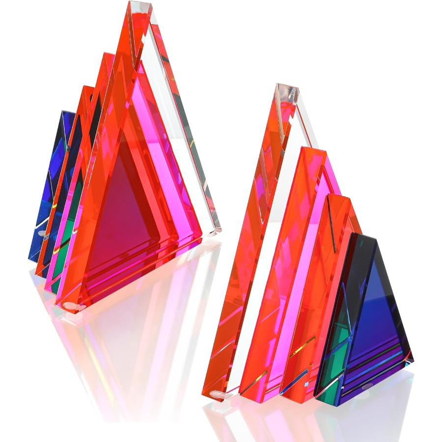 1Pair 3Lbs Crystal Bookends fo – Geometric Shelf Triangle Bewertung und Preis