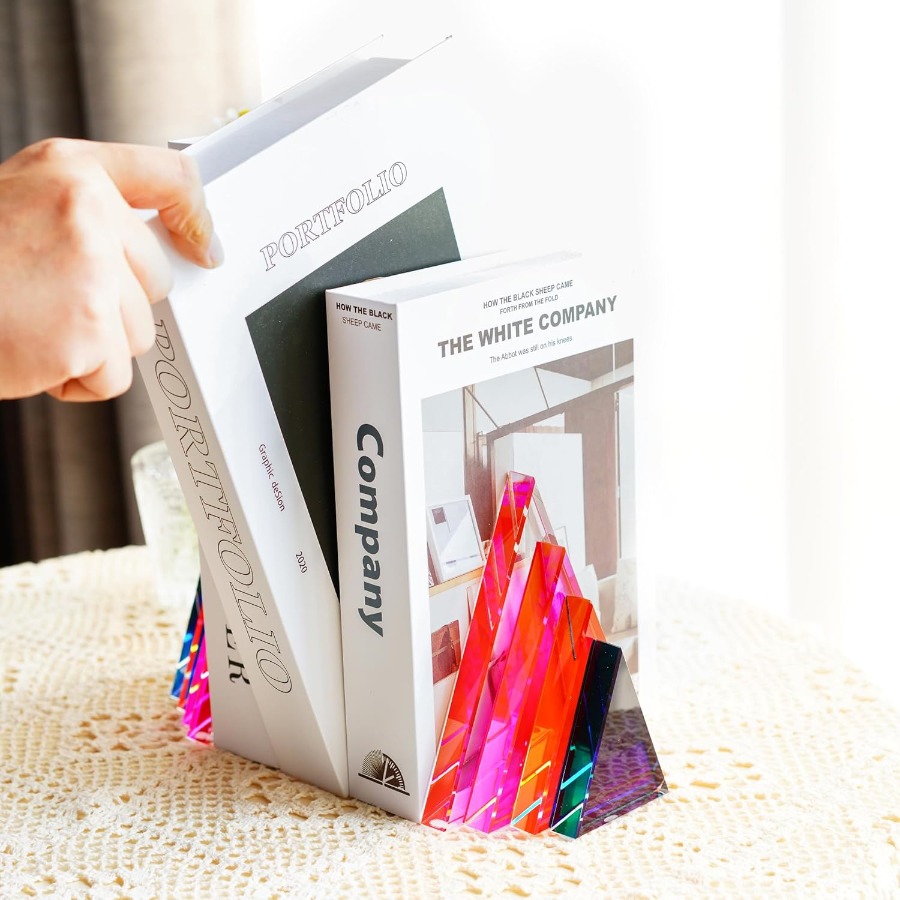 1Pair 3Lbs Crystal Bookends fo – Geometric Shelf Triangle Bewertung und Preis