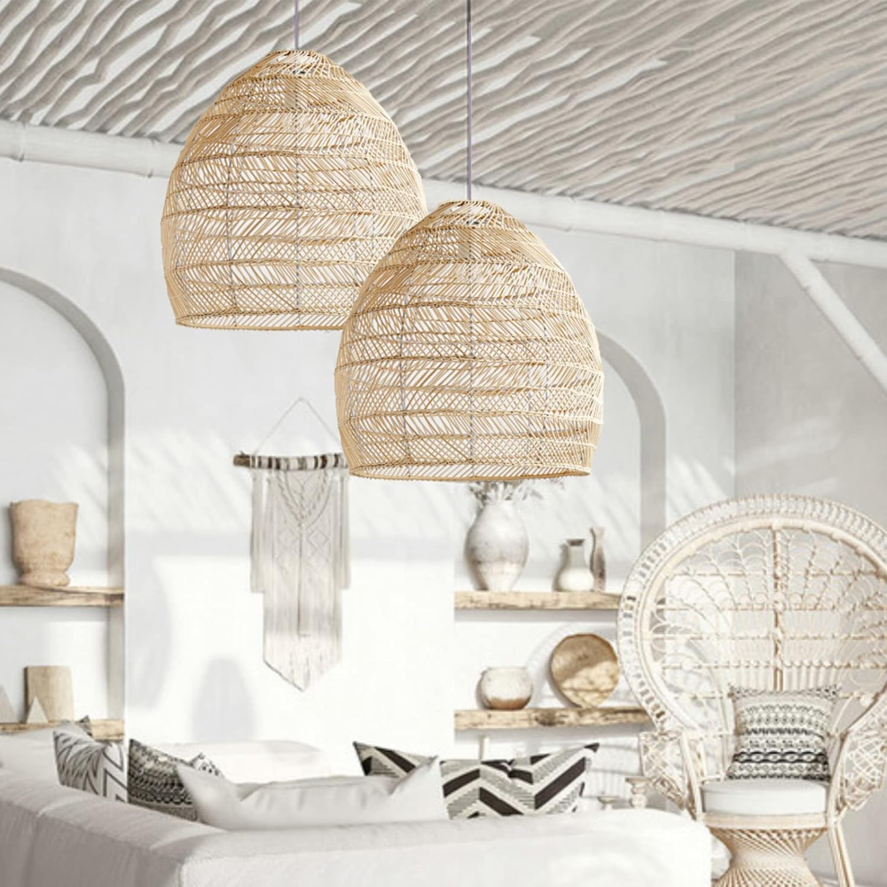 Rattan Woven Pendant Light Sha – Wicker Pendant Shade Bewertung und Preis