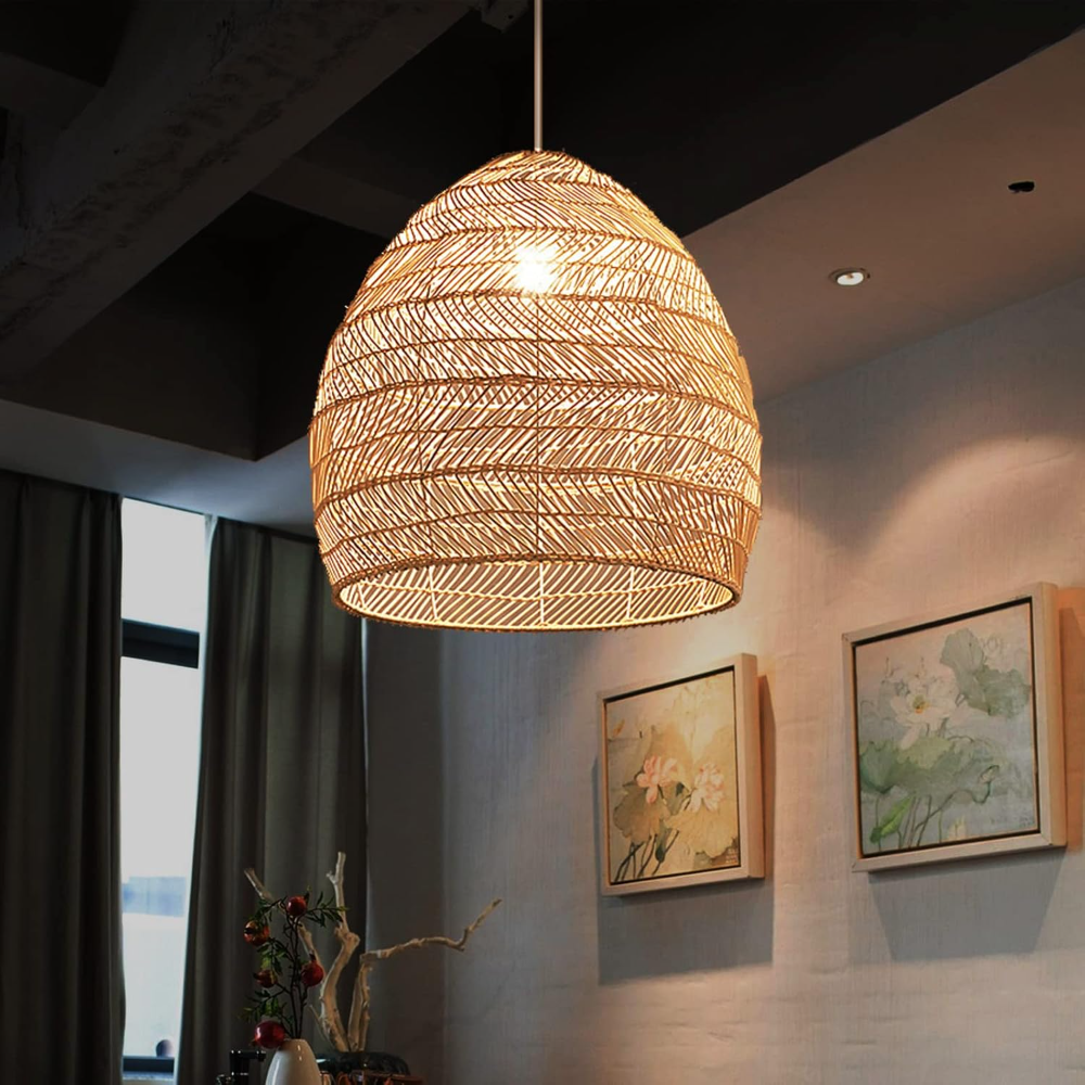 Rattan Woven Pendant Light Sha – Wicker Pendant Shade Bewertung und Preis