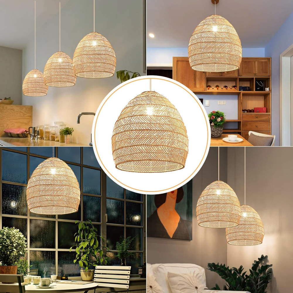 Rattan Woven Pendant Light Sha – Wicker Pendant Shade Bewertung und Preis