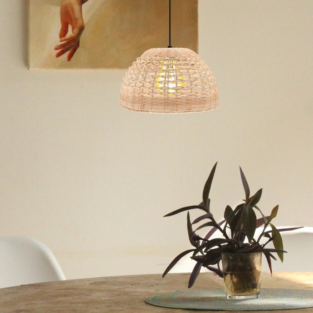 Rattan Pendant Lamp Woven Cage – Wicker Pendant Shade Bewertung und Preis