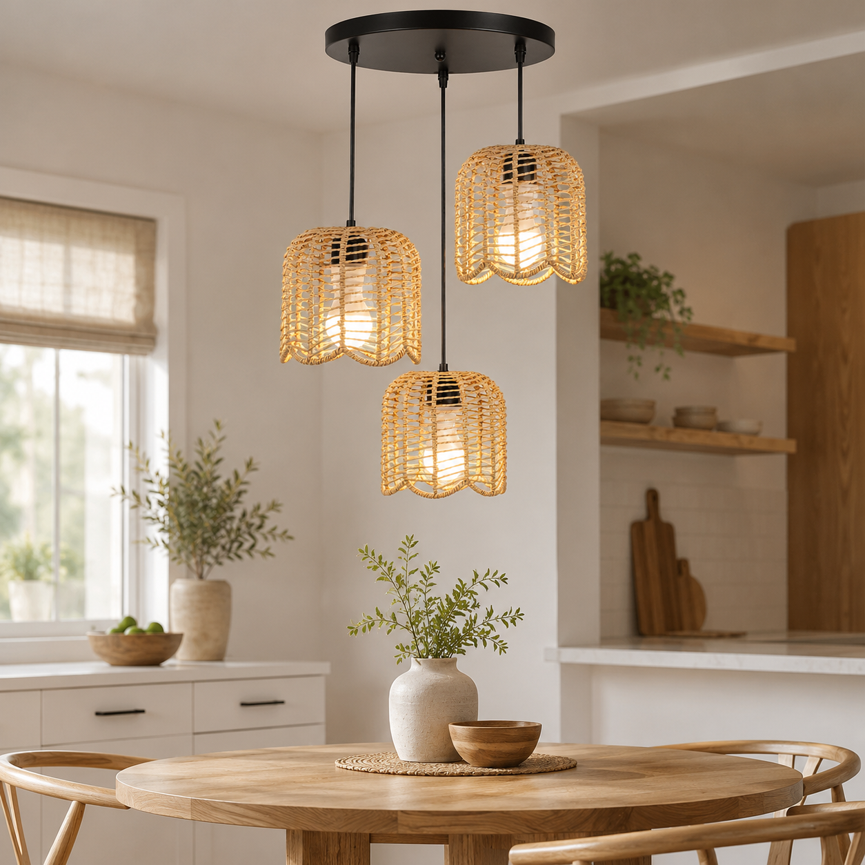 JOYINLED Farmhouse Hand Woven  – Wicker Pendant Shade Bewertung und Preis