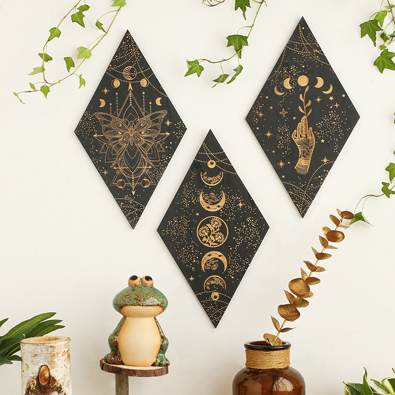 Geometric Carved Wooden Triang – Geometric Shelf Triangle Bewertung und Preis