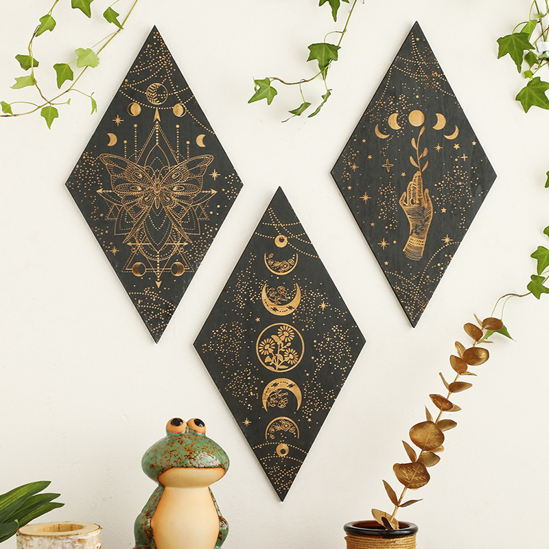 Geometric Carved Wooden Triang – Geometric Shelf Triangle Bewertung und Preis