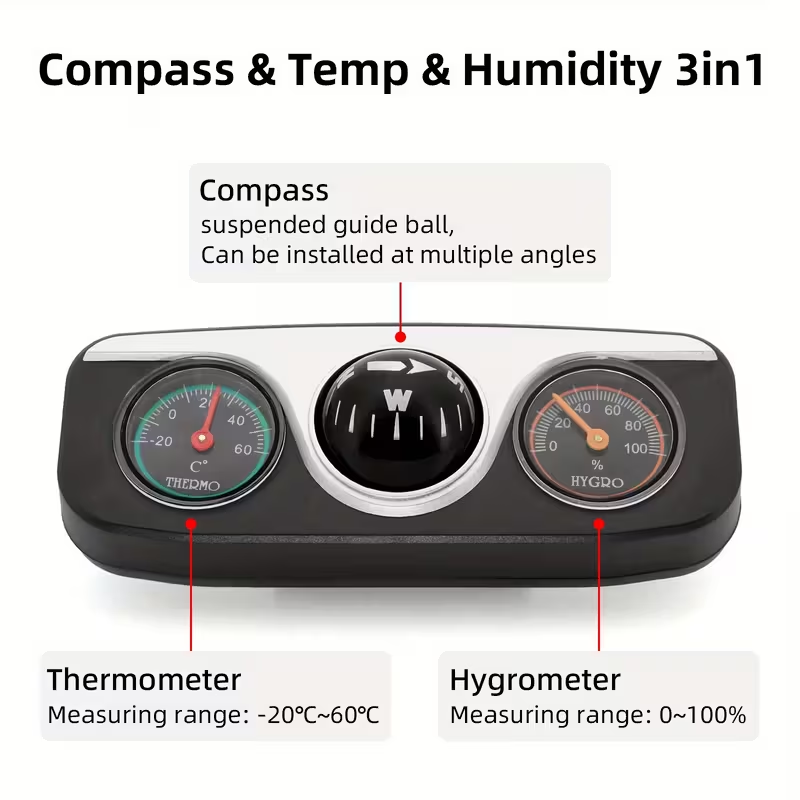 TRALOW 3-in-1 Compass,Thermome – Interior Design Type Bewertung und Preis