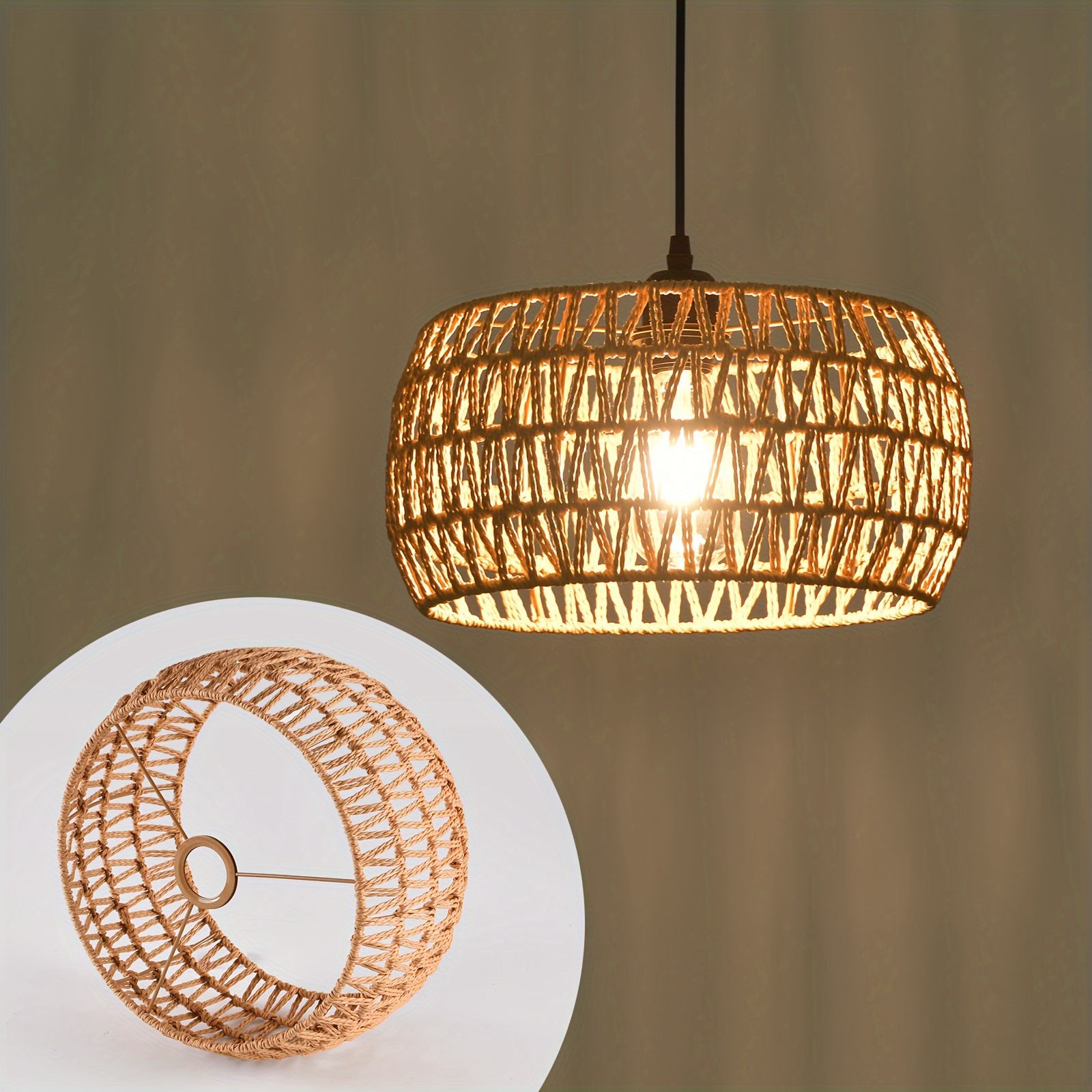 Handmade Bamboo Rattan Wicker  – Wicker Pendant Shade Bewertung und Preis